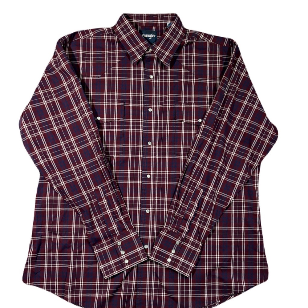 Wrangler Men's Plaid Flannel Shirt size XL - Red and White